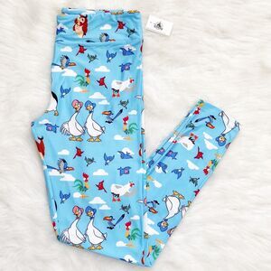 Disney Parks Leggings Birds Of A Feather Hei Hei Zazu Owl Blue Womens Medium